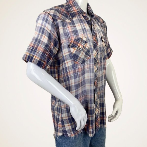 Ranch Wear Vintage Plaid Button Down Shirt - Picture 2 of 8